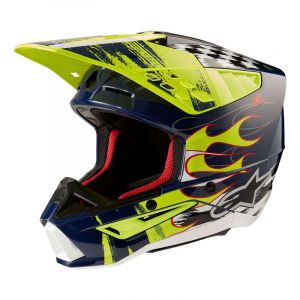 Alpinestars Casque cross S-M5 Rash night navy/yellow fluo ECE 22.06- M
