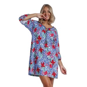 Admas - Robe Jungle bleue