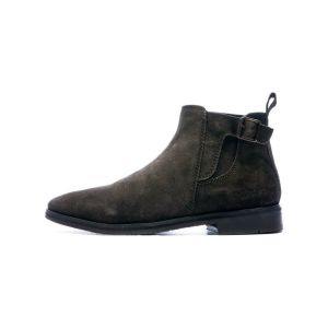 Chevignon Bottines Homme 46328 - Marron foncé - Tige en daim - Boucle métallique de cheville