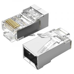 Vention Connecteur RJ45 IDCR0-100 Cat.6 FTP 100 unit&eacute;s Argent Transparent M&eacute;tal