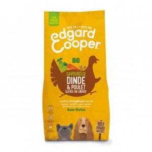 Edgard & Cooper Croquettes Dinde & Poulet Frais Bio sans céréales Chien Adulte 7 kg