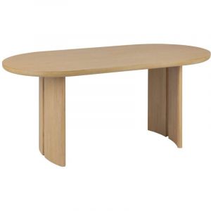 Atmosphera Table &agrave; manger en bois pour 6 personnes lousada