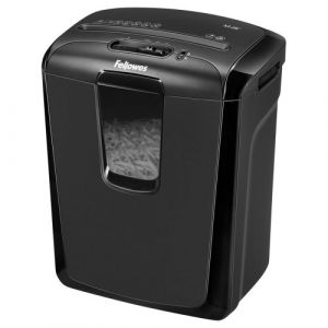 Fellowes Powershred M-8C Déchiqueteur Personnel à Coupe Croisée de 8 Feuilles avec Verrouillage de Sécurité, Noir