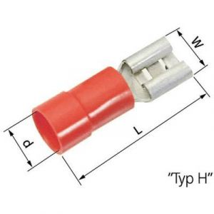Lappkabel Cosse clip 4.8 mm x 0.5 mm 63101030 0.5 mm&sup2; 1.5 mm&sup2; partiellement isol&eacute; rouge 100 pc(s)