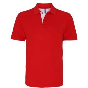 Asquith & Fox - Polo classique - Homme (S) (Rouge/Blanc) - UTRW4810