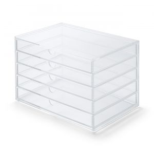 Bo&icirc;te en acrylique 5 tiroirs L25.5X P17X H16cm