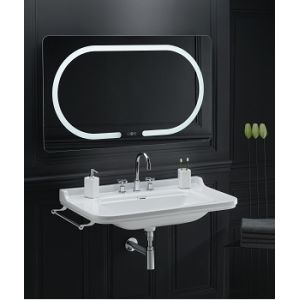 Cristina Ondyna LAVABO CERAMIQUE WALDORF A SUSPENDRE OU SUR PIEDS LAITON 100-55 CM WD10055