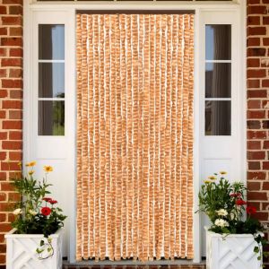 VidaXL Moustiquaire Ocre et blanc 90x220 cm Chenille