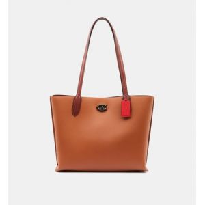 Image de Coach Sac cabas Willow cuir grainé Beige