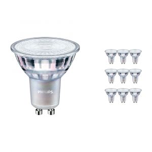 Philips Lot 10x MASTER Value LEDspot GU10 PAR16 4.9W 365lm 60D - 930 Blanc Chaud | Meilleur rendu des couleurs - Dimmable - Équivalent 50W