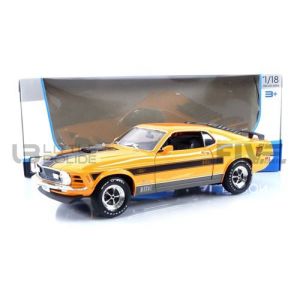 Maisto Voiture Miniature de Collection 1-18 - FORD Mustang Mach 1 - 1970 - Orange / Black - 31453OR