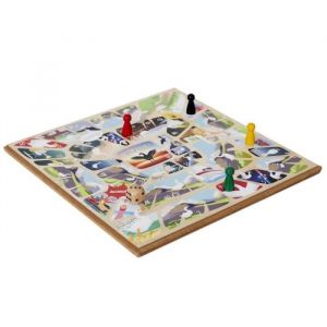 Image de Jeu De L'oie En Bois "vintage" 29cm Multicolore Prix