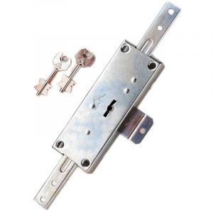 Dom Serrure de volet roulant en applique 156 mm cylindre intégré 2 clés porte de garage
