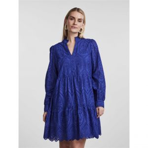 YAS Holi Ls Dress S. Noos Robe, Bleu Marine, XS Femme