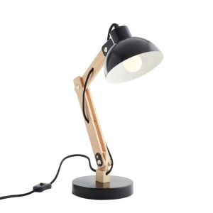 Image de Brilliant AG MODA-Lampe à poser Métal & Bois Naturel H59cm Noir