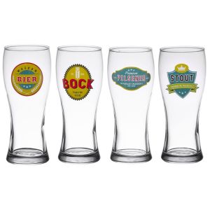 Table passion Coffret de 4 Chopes à Bière 50 cl Assorties NEURE Transparent
