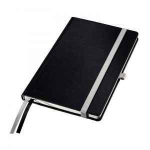 Leitz 4485-00-94 - Carnet Style A5, 160 pages ivoire 100 g/m² lignées, reliure brochée, couverture rembordée rigide, noir