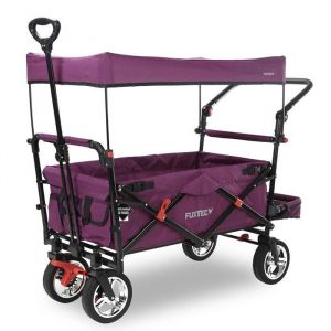 Image de Fuxtec Chariot de jardin pliable Pourpre Smart Cruiser - transport charge 75 kg