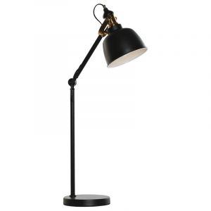 Lampe De Bureau Dkd Home Decor 41 X 18 X 59 Cm Noir Doré Métal 220 V 50 W