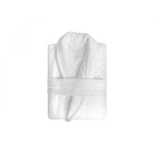 Soleil d'Ocre Peignoir en coton 500gr/m2 Taille 14-16 ans lagune blanc, par