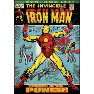ROOMMATES Stickers MARVEL IRON MAN COMIC BOOK G&eacute;ant Repositionnables (61x87cm)