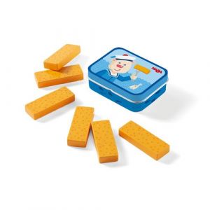 Haba Jouet b&acirc;tonnets de poisson jaune avec bo&icirc;te de rangement 7 pi&egrave;ces