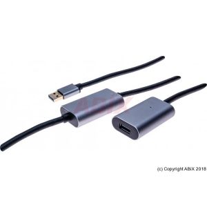 MCAD RALLONGE AMPLIFIÉE ALUMINIUM USB 3.0 -10M ACTIF JUSQU'A 30M