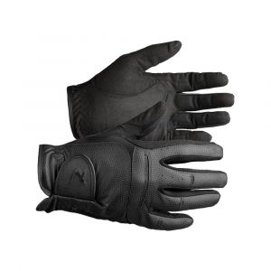 Horze Gants cuir synthetique Elisabeth - Pour l'equitation - Noir - LXL