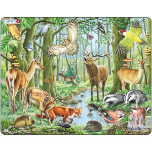 Larsen Puzzle Cadre - Les Animaux de la Forêt Européenne