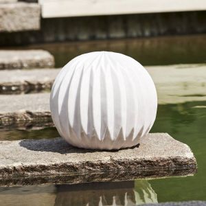 Star Trading - Décoration Sandy, lumière décorative, boule lumineuse, blanc, grès, blanc chaud, ø 25,5 cm