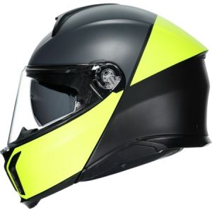 AGV Casque Tourmodular Multi MPLK Balance Noir Mat Jaune Fluo Gris - Taille M
