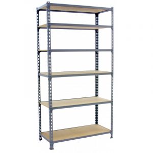 &Eacute;tag&egrave;re m&eacute;tallique grise 6 niveaux Maderclick Plus SimonRack