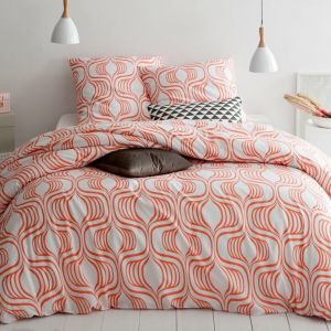 Parure de lit polycoton GRÉGOR - Orange