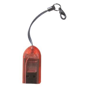 Waytex Mini lecteur USB 2.0 de cartes Micro SD et T FLASH avec attache porte-clé