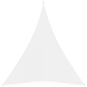Voile d'ombrage parasol tissu oxford triangulaire 4 x 5 x 5 m blanc 02_0009888