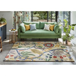 Scion Tapis laine floral tuft&eacute; main moderne Jackfruit And The Beanstalk Multicolore 120x180 - Multicolore