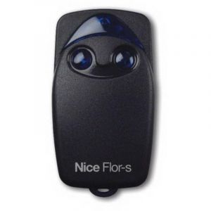 Télécommande Nice FLO2R-S – Émetteur Portail et Porte de Garage – 2 Canaux, Fréquence 433,92 MHz, Noir/Blanc – Compatible Motorisation Nice