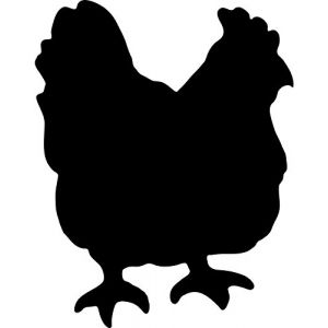 Image de Securit Ardoise Silhouette murale Poulet - 36 cm