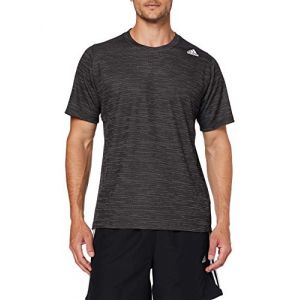 Adidas T shirt freelift tech fitted striped s