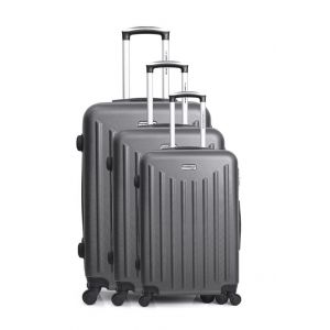 AM TRAV SET DE 3 ABS 75cm 4 roues BROOKLYN GRIS F