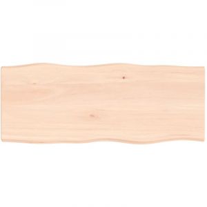 Image de VidaXL Plateau de Table, de Bureau, Table à Manger bois chêne massif non traité bordure assortie - Brun