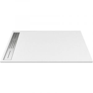 Receveur à poser ou encastrer en résine - Blanc - 140 x 90 cm - LYROSA