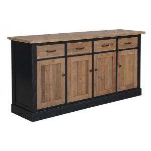 Bas De Buffet 4 Portes - Bois-MDF - Noir - Interior's