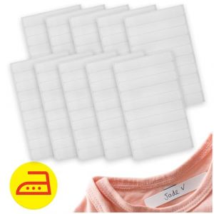 Avery-Zweckform 100 Pièces Etiquette Vetement Enfant Vierge Thermocollantes Inscriptibles Blanche 0,9 x 5,2 cm - Lavables Jusqu'à 60°C, résistantes au sèche-linge