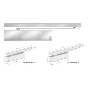 ECO Ferme porte TS 41 avec bras glissière finition noir SCHULTE - 5030011757