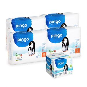 pingo Pañales y Toallitas Ecológicos Talla 3 -1 mes