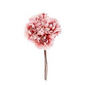 BOUQUET FLEURS ARTIFICIELLES VIEUX ROSE 26CM Neuf