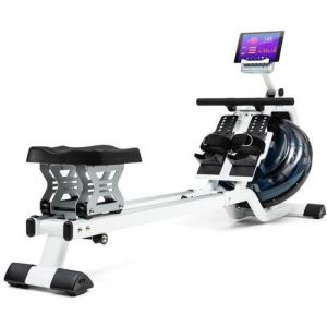 Capital Sports Rameur à eau flow M2 - ordinateur d'entraînement - peu encombrant - jusqu'à 150 kg - blanc
