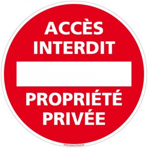 Panneau de Signalisation Autocollant. Panneau Interdiction. Panneau Parking, Panneau d'information Adhésif souple - Panneau Accès Interdit Propriété