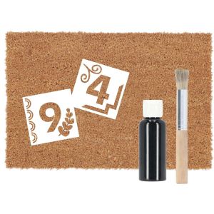 Esschert design Paillasson en fibres de coco à personnaliser DIY Numéros